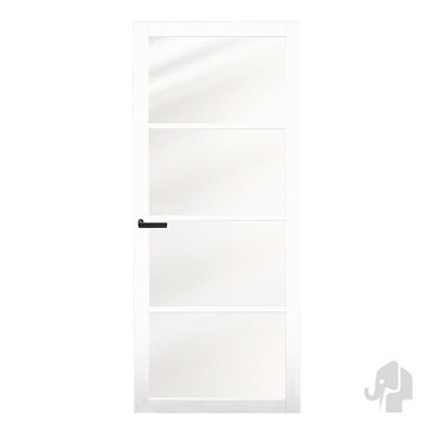 FSC binnendeur "Pronto Legno" Capri Bianco 88x231,5 stomp links 89x89 [wit voorgel.]