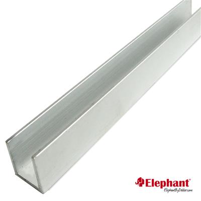 Aluminium U-profiel 15x15mm sponning 10mm [blank geanodiseerd] bc >