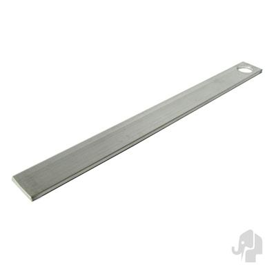 Aluminium platstaf 2x15mm [blank geanodiseerd] bc
