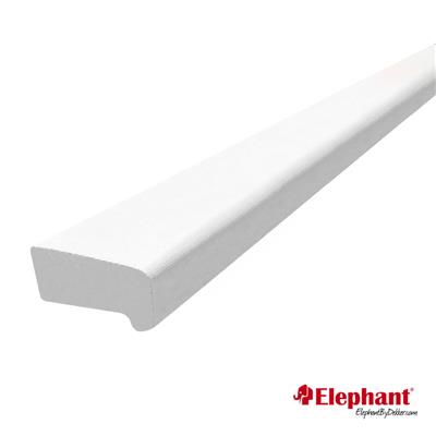 Meranti glaslat D neuslat NL35 18x50mm gevingerlast sp. 35mm [60mu wit gegrond] bc