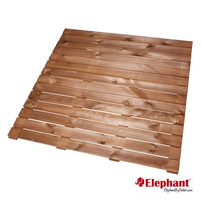 Elephant terrastegel bruin verduurzaamd Grenen FSC 30x1000x1000mm met vlak geschaafde planken