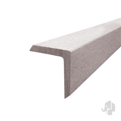 DuoWood hoekprofiel tbv terras houtcomposiet FSC 42x42x2000mm kleur Riviera (betongrijs)