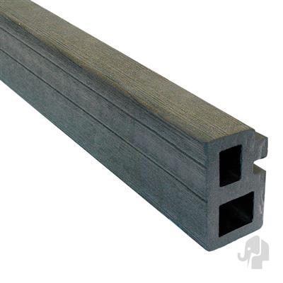 Elephant onderbalk/kantprofiel houtcomposiet FSC 30x50X2350mm (2 stuks) rock grey tbv 21mm planken