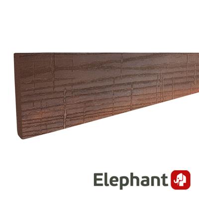Eva-Last afdekprofiel/plint houtcomposiet FSC 11x71x2200mm kleur Ipé houtnerf/gevlamd tbv terras