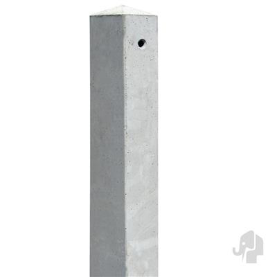 Elephant eindpaal diamantkop beton grijs 85x85x2800mm tbv rechte schuttingen >