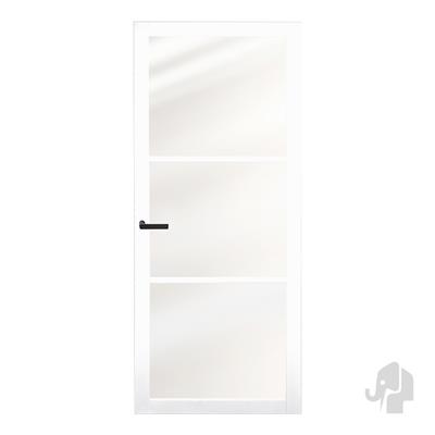 FSC binnendeur "Pronto Legno" Giasole Bianco 83x201,5 stomp rechts 89x89 [wit voorgel.]