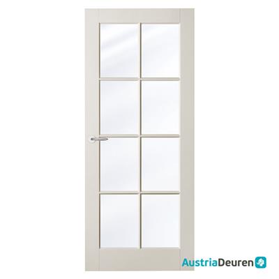 FSC binnendeur "Balance" Fremont blank vlak glas 93x231,5cm Opdek rechts [hoogwaardig voorgelakt] >