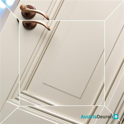 FSC binnendeur "Balance" Fremont blank facet glas 78x201,5cm Opdek links [hoogwaardig voorgelakt] >