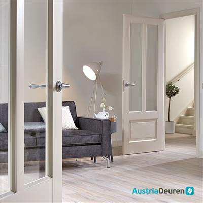 FSC binnendeur "Balance" Fresno Torino glas/lood 93x231,5cm Opdek rechts [wit voorbehandeld] >>