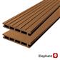 Elephant vlonderplank (clip) houtcomposiet FSC/GRS 21x145x5000mm 2 stuks bruin groeven profiel/vlak